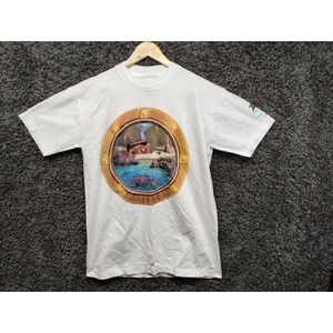 VTG 7 Up SS Uncola T‎ Shirt Adult Medium White National Mills Single Stitch 1993